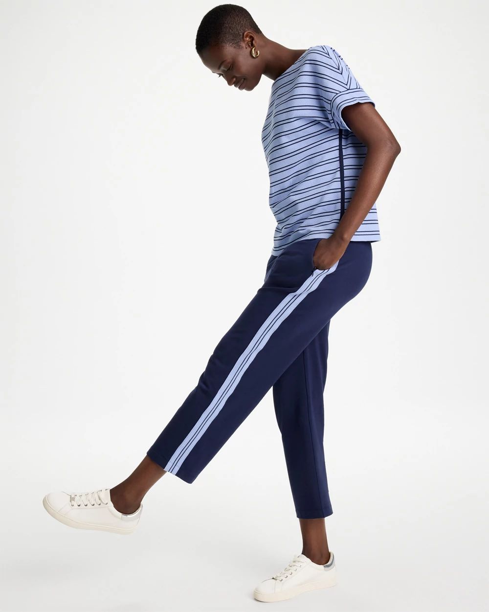 Zenergy® French Terry Striped Crops | Chico's